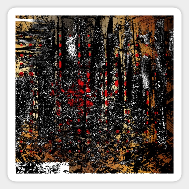 Abstract art titled (dread) Sticker by Skybluedesign